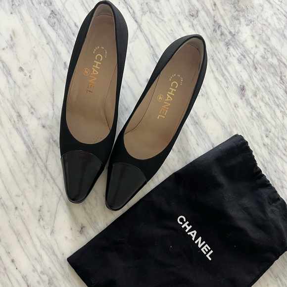 Vintage Chanel Canvas Pumps - Picture 1 of 7